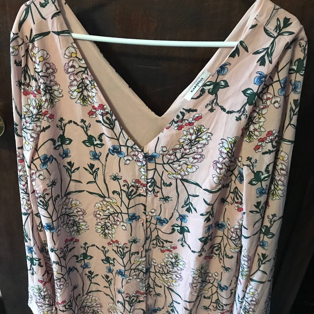 Long Sleeve Floral Dress - ASOS